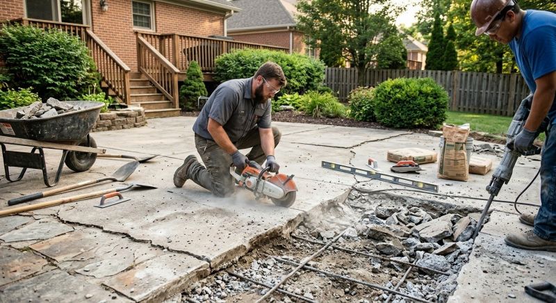 Concrete Pool Patio Repair in West Des Moines, IA