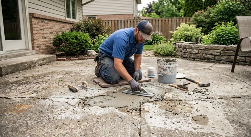 Porch Crack Repair in West Des Moines, IA